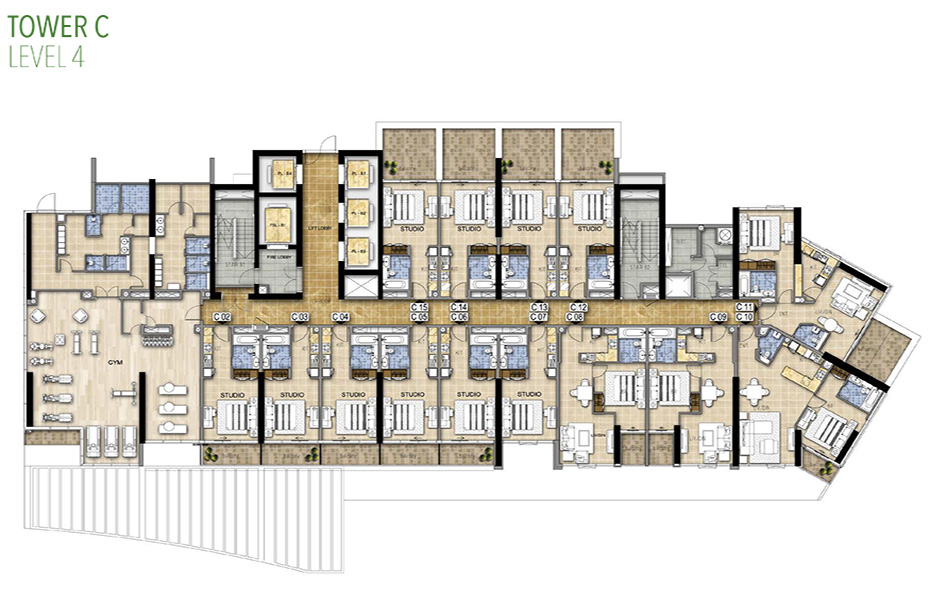 Bellavista Apartments by Damac Properties - Floor Plan